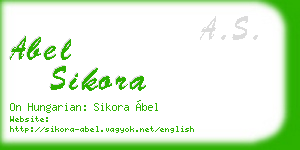 abel sikora business card